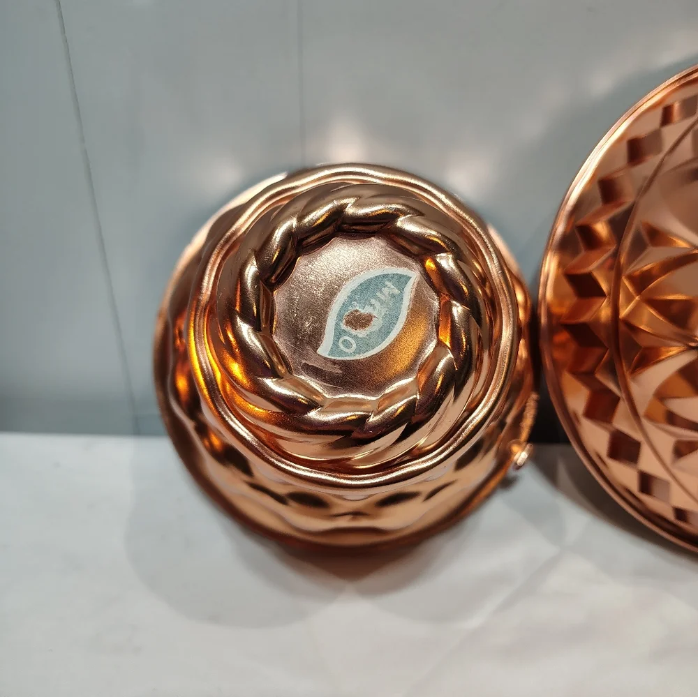 Copper Cake Molds Set of‎ 2 Jello Mold Vintage Farmhouse Country Decor